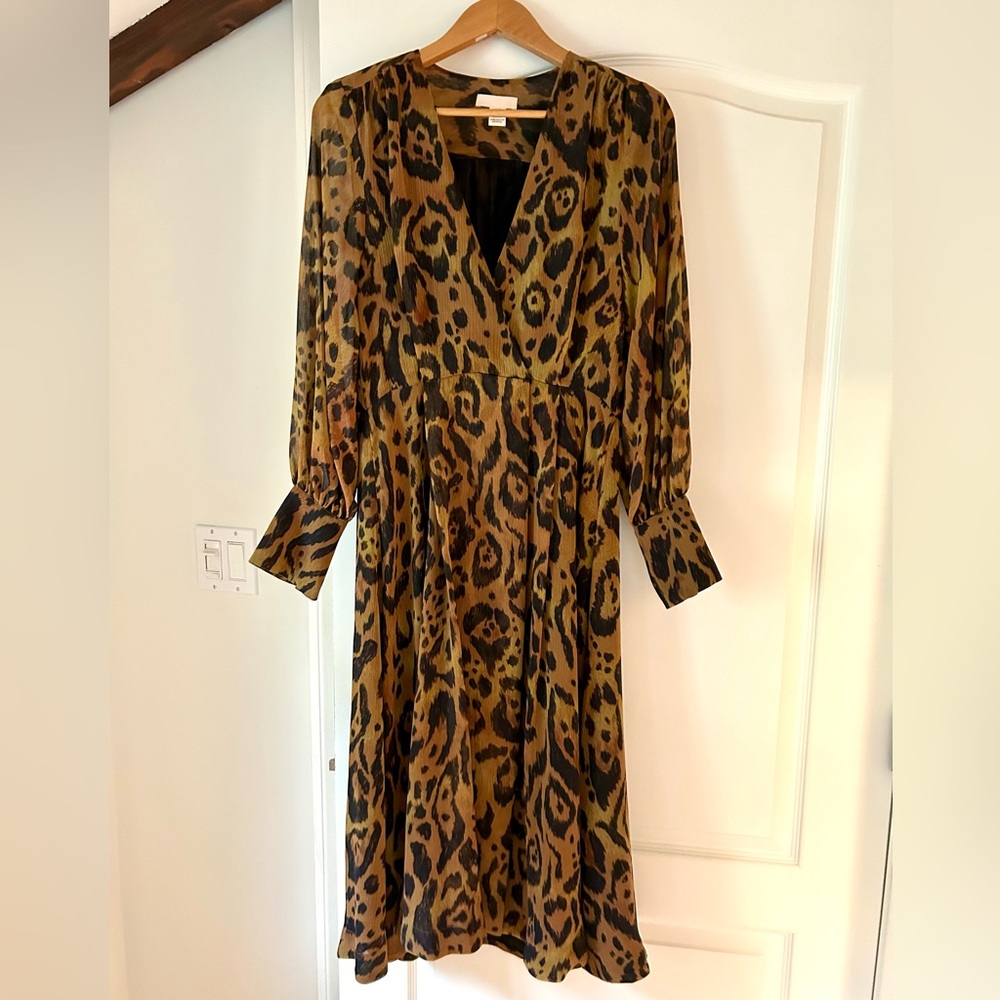 Leopard Print Georgette Dress.